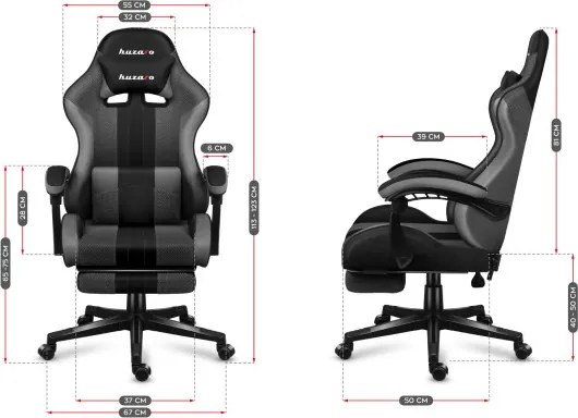 Herná stolička Force - 4.7 sivá mesh