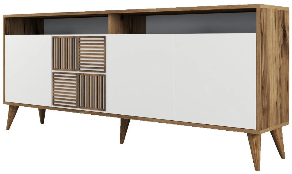 Dizajnová komoda Cadelaria 180 cm orech biely
