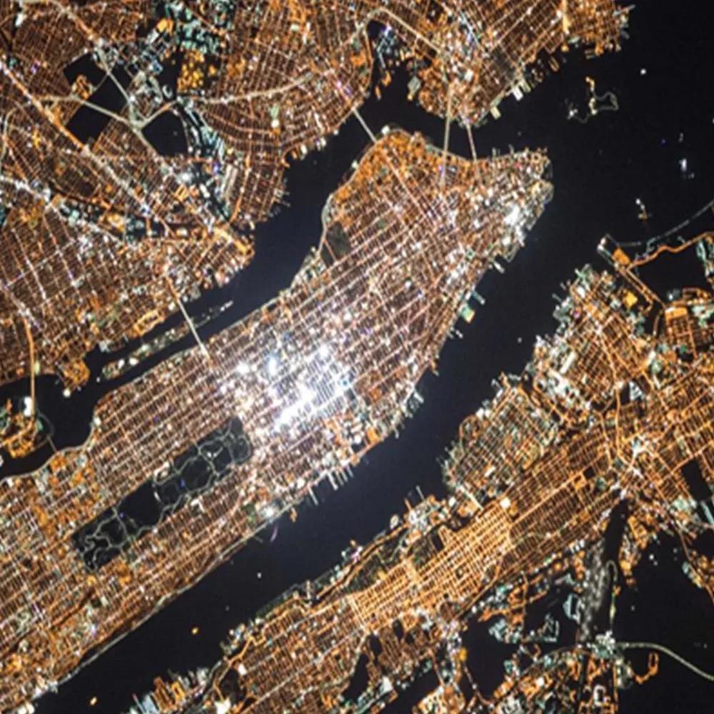 Ozdobný paraván CABINET mapa pohled na město - 145x170 cm, štvordielny, obojstranný paraván 360°