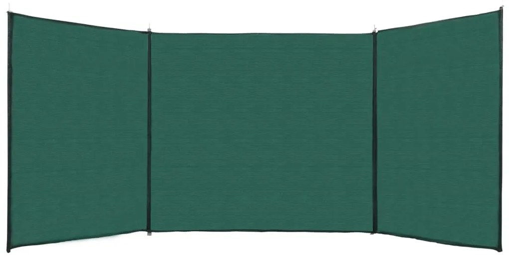 vidaXL Zástena proti vetru, HDPE 150x450 cm, zelená