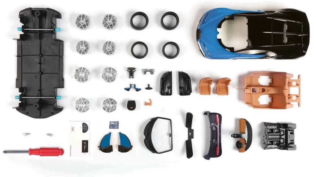 Maisto – Stavebnica – Bugatti Chiron, modrá, 1:24