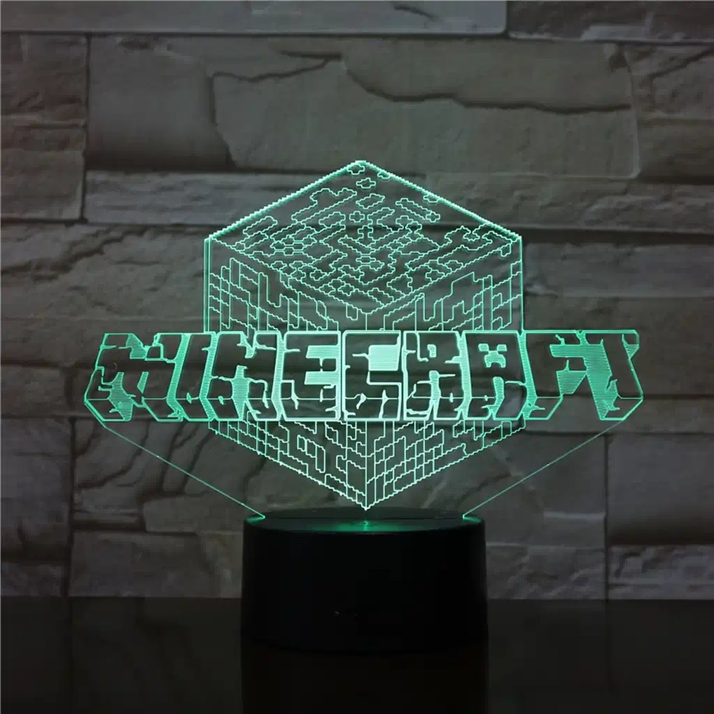 3Dmix 3DL-BSC027 – 3D LED nočná lampa - Minecraft