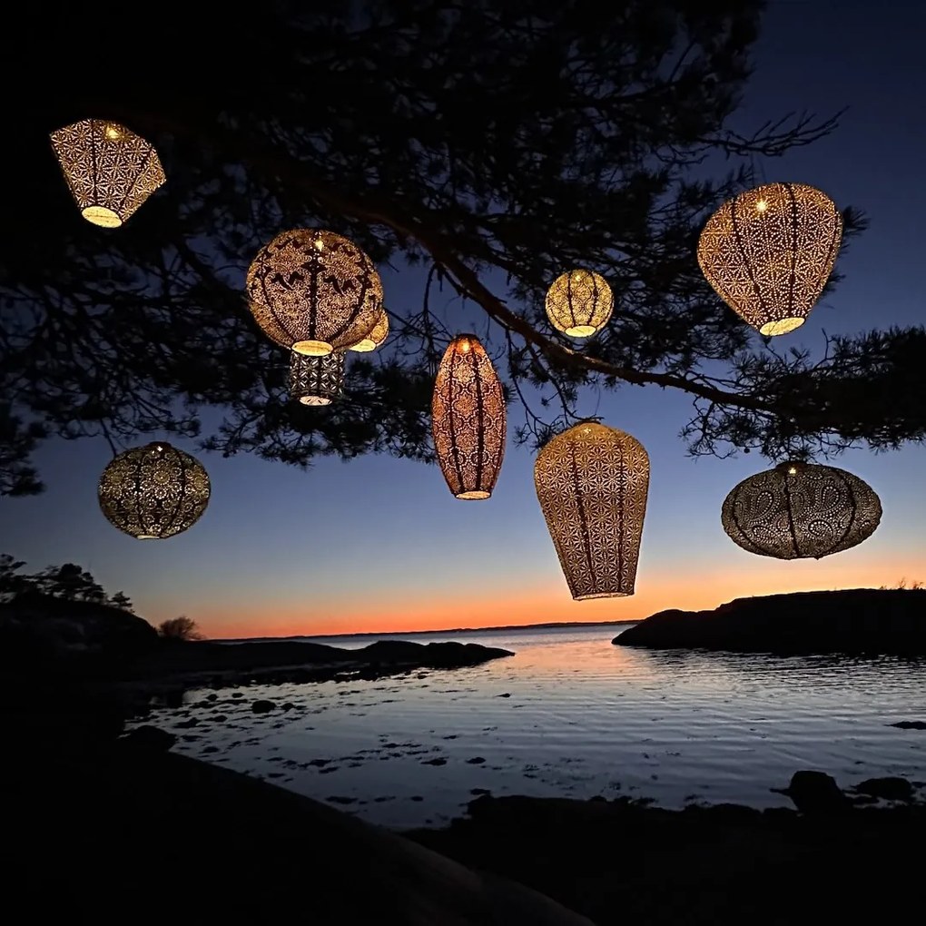 Lumiz SOLÁRNY LAMPÁŠ DROP 48X28 CM TMAVOSIVÁ