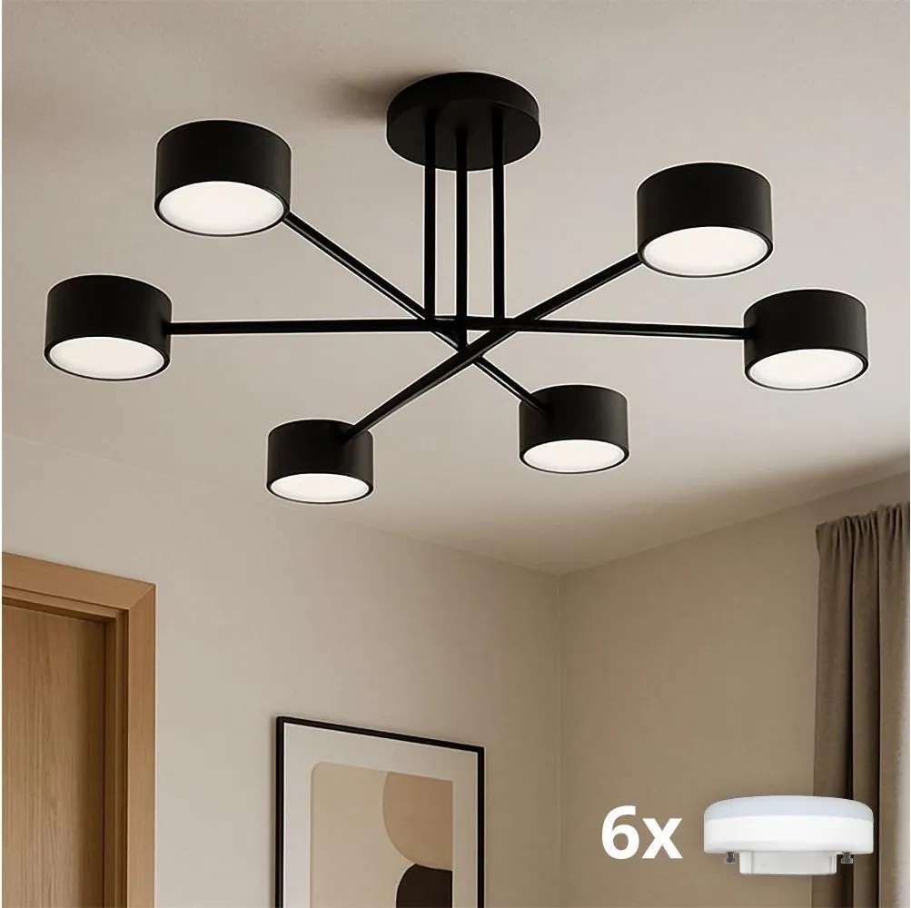 Brilagi - LED prisadený luster MONO 6xGX53/13W/230V čierny