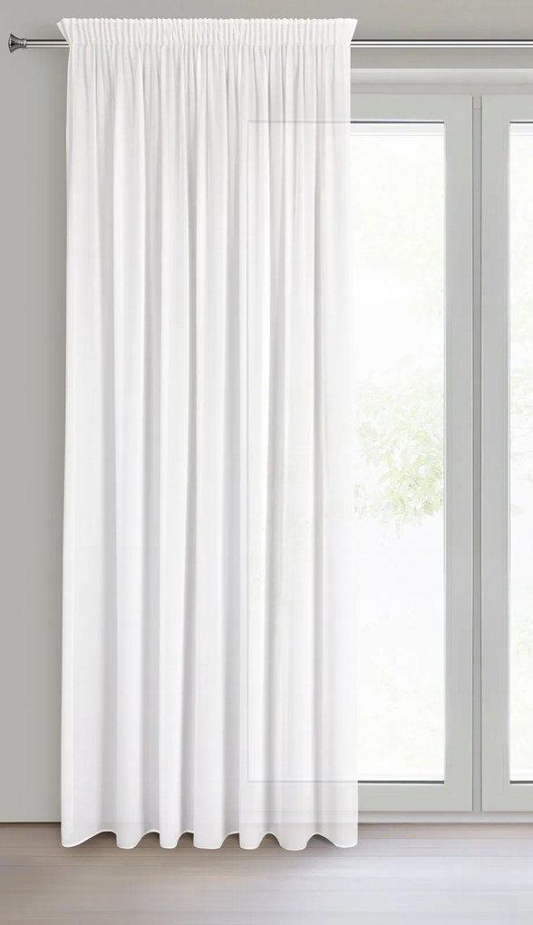 ZÁCLONA NA PÁSKE DEBRA 140X270 CM BIELA