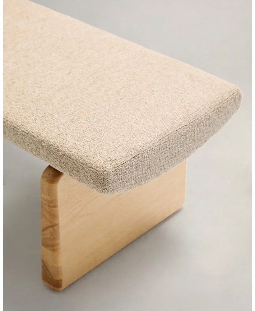 Béžová/v prírodnej farbe ženilková lavica Topaz – Kave Home