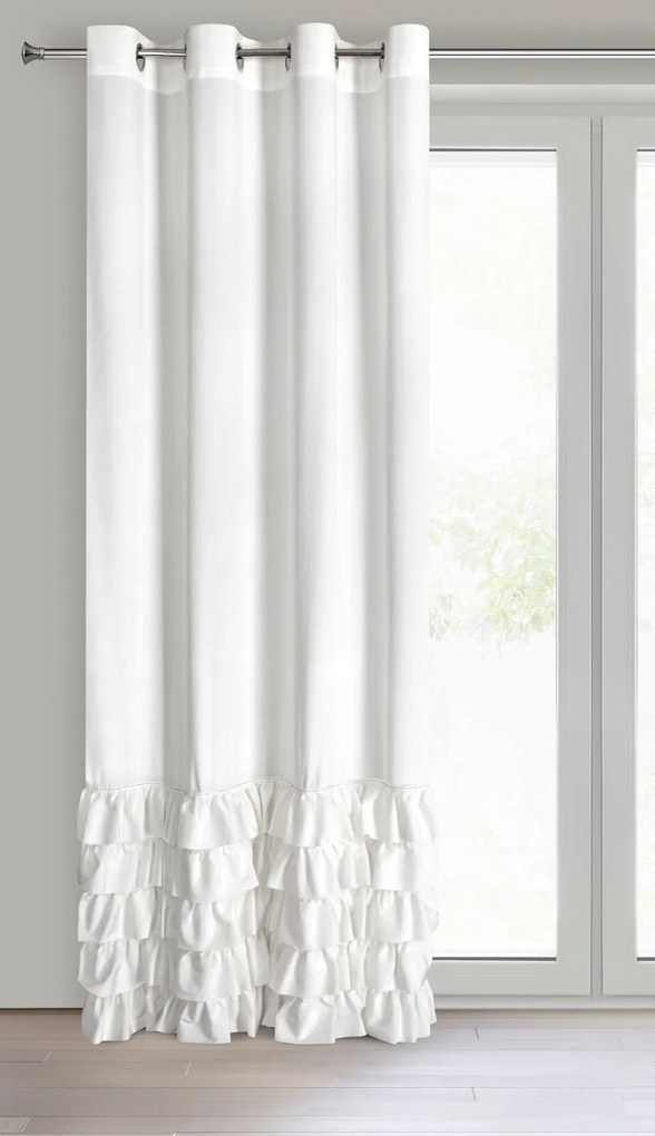 ZATEMŇOVACÍ ZÁVES NA KRÚŽKOCH CARLI 140X250 CM BIELA
