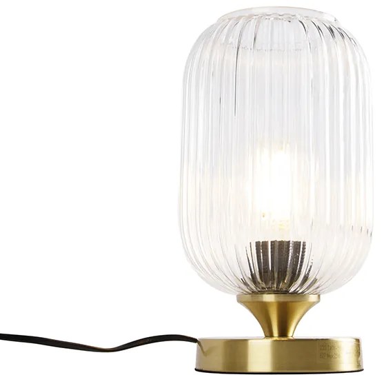 Stolná lampa v štýle Art Deco mosadz - Banci