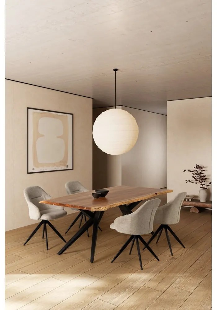 Jedálenský stôl s doskou z akácie v prírodnej farbe 100x200 cm Mudri – Marckeric