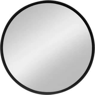 Nástenné zrkadlo Ring 50 cm, čierne okrúhle%