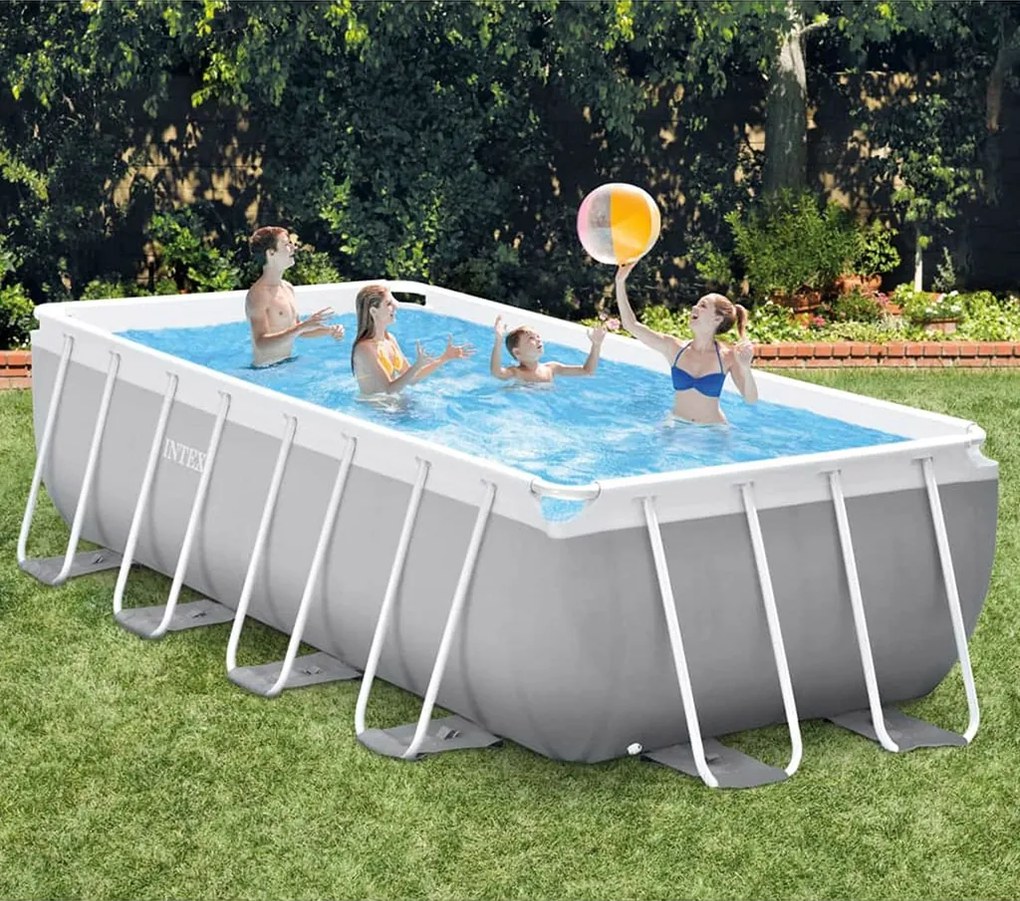 INTEX PRISM FRAME RECTANGULAR PREMIUM POOLS Bazén set 488 x 244 x 107 cm 26792GN