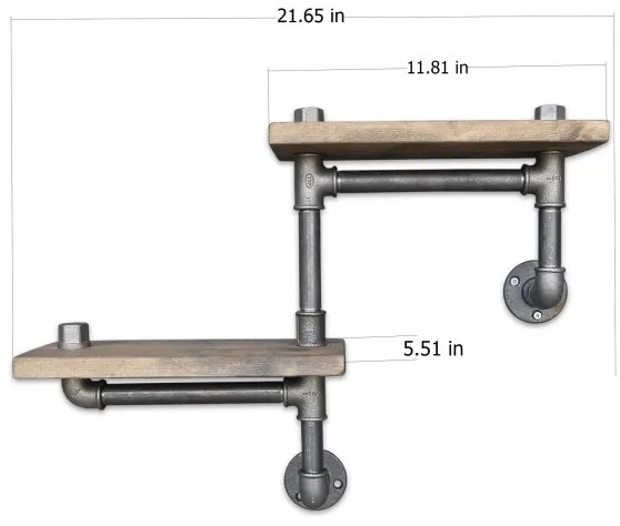 Nástenná polica BORURAF 30x55 cm smrek