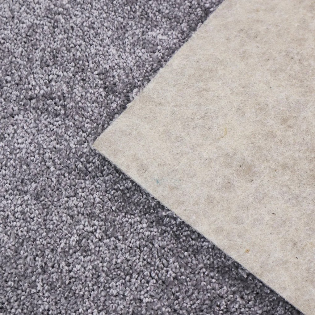 AladinWorld Expres, AKCIA: 120x394 cm Kusový koberec Velur Ultra strieborný - obšitý zo všetkých strán, šíře, šedá, filc, kancelária