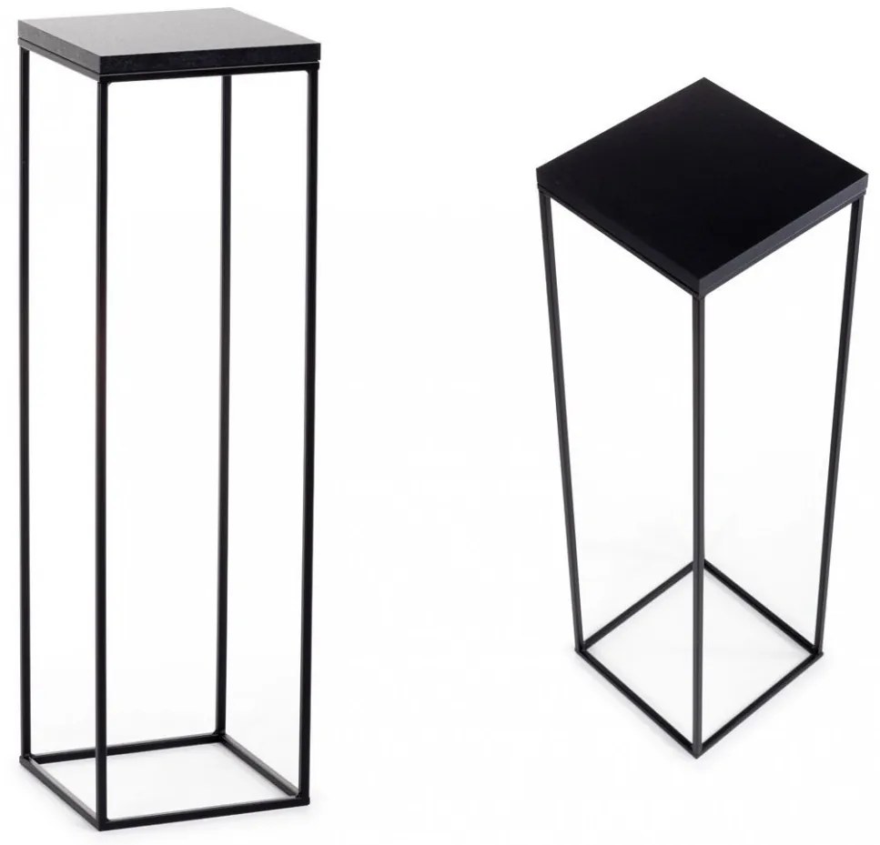 Kvetinový stojan CHARR 80 cm čierny