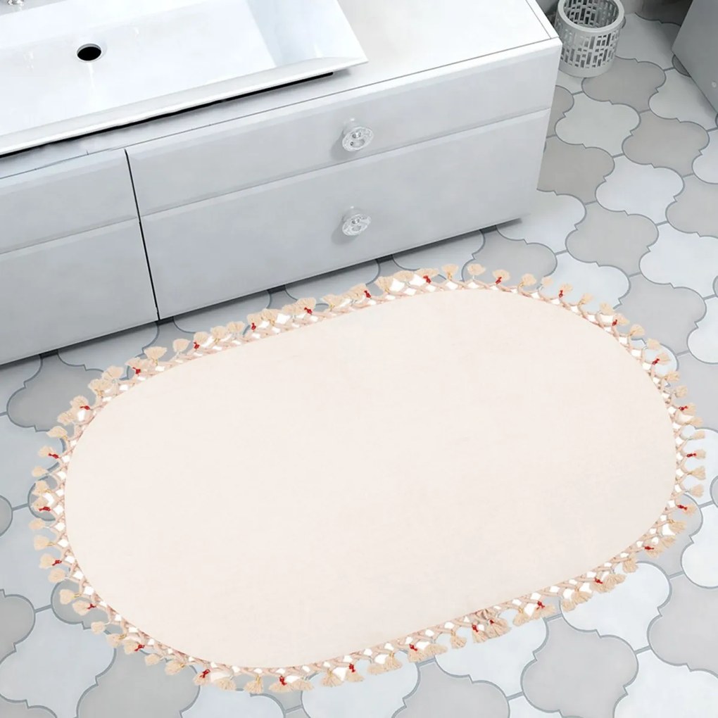 Koupelnový kobereček AMANDA II 100x150 cm bílý
