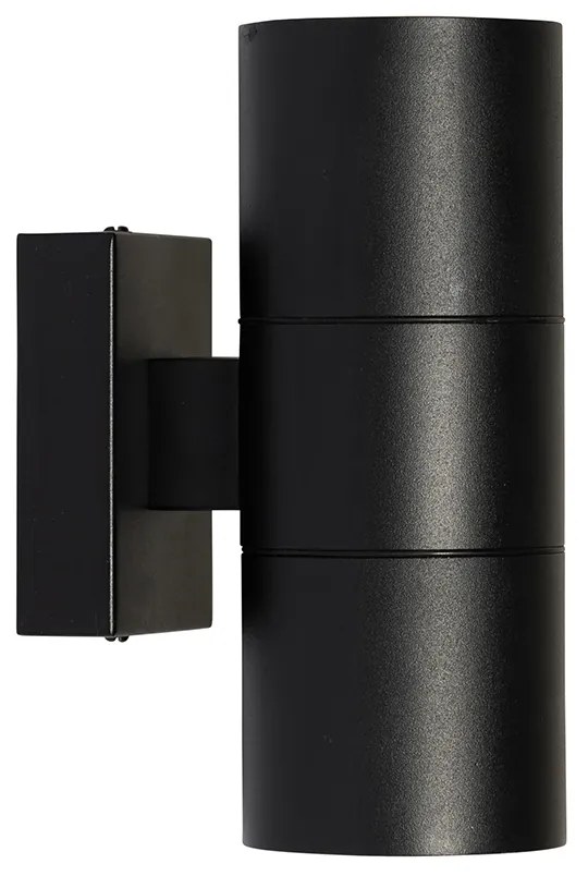 Moderné vonkajšie nástenné svietidlo čierne 2-žiarovkové AR70 IP44 - Duo