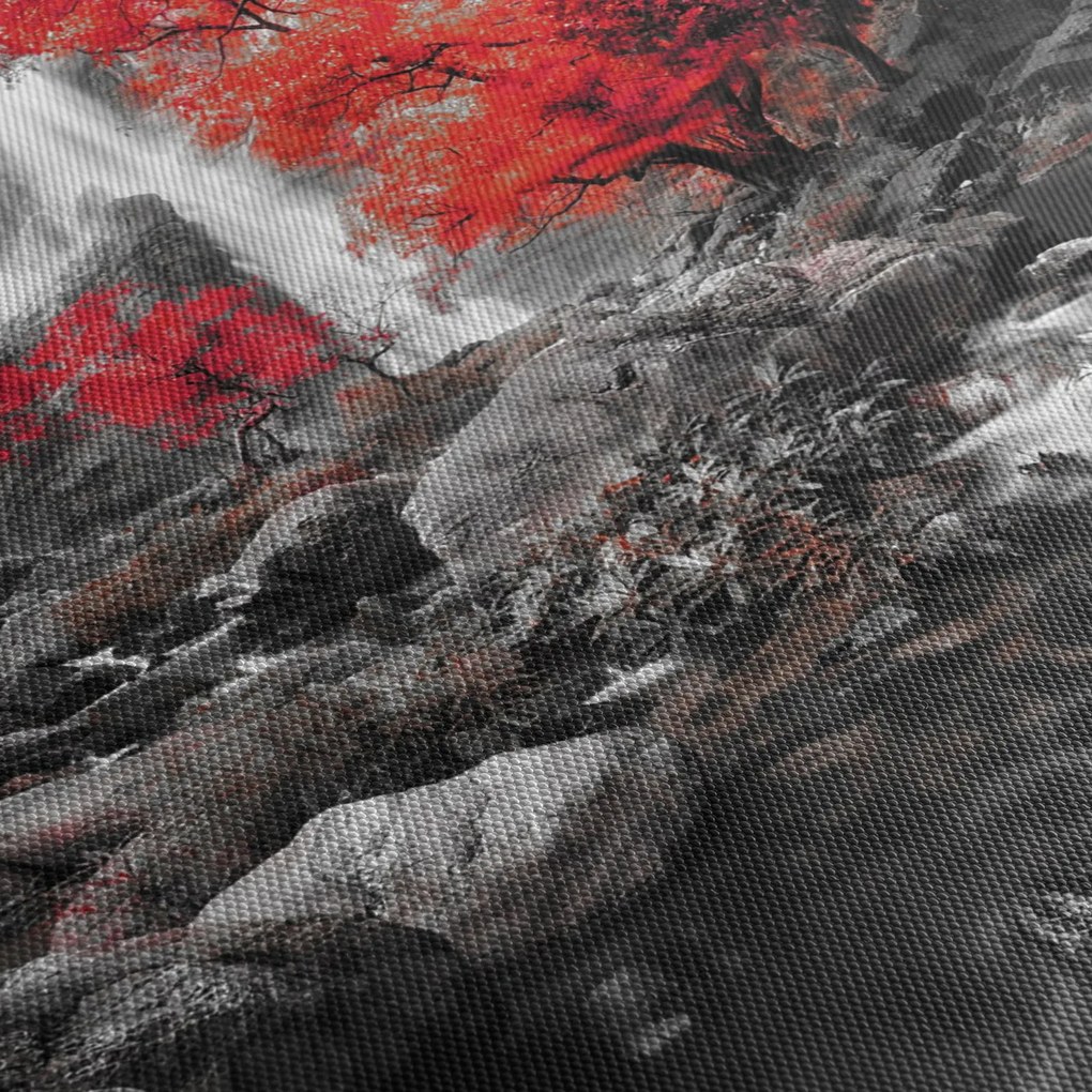 Obraz - Vodopády v jesennej krajine (150x105 cm)