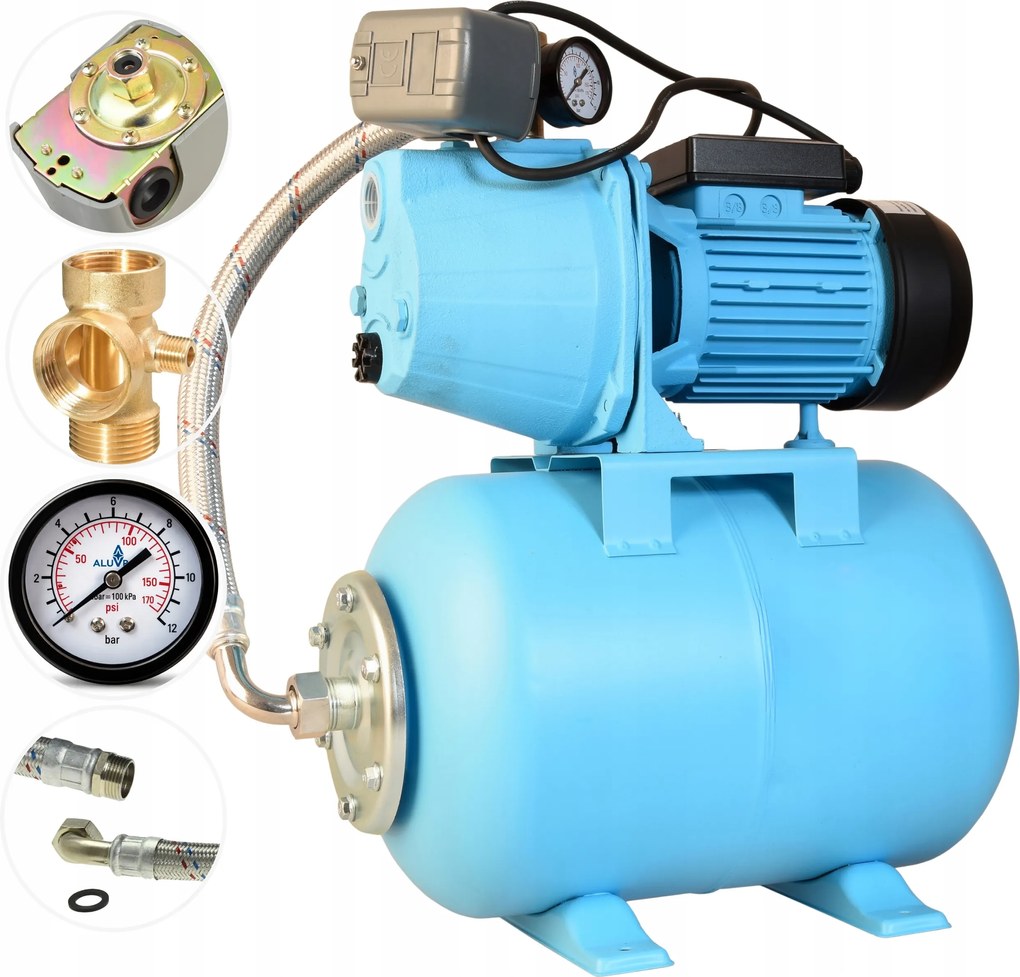 24 L Hydrofor Na Vodu Hydroforová Pumpa 370 W 42 L/min 3,6 Bar Tichý A Výkonný