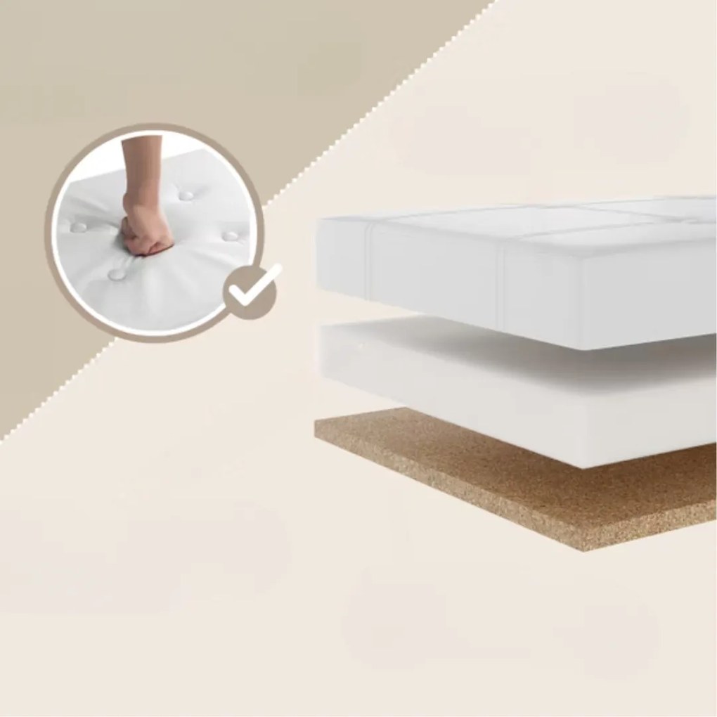 Casaria Taburet s úložným priestorom BELLA, 115x38x38cm, biela
