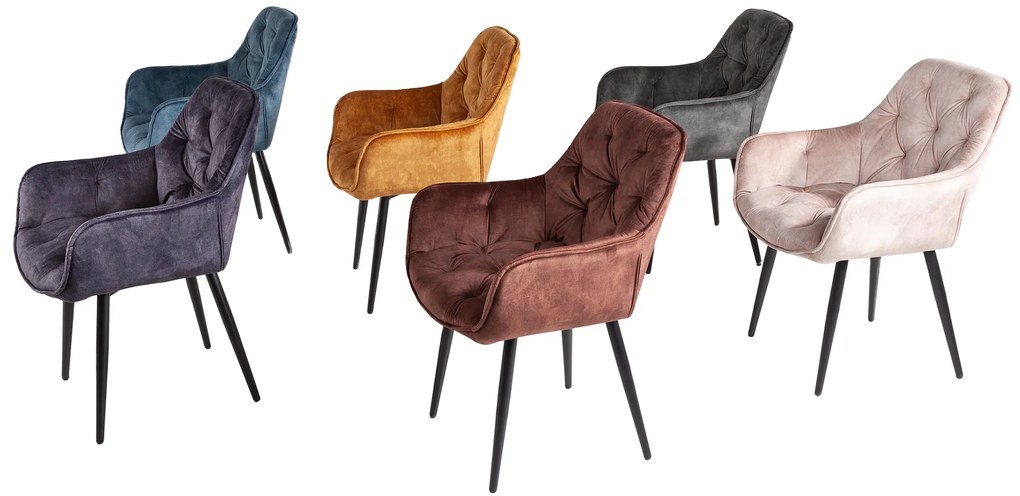 Stolička Milano grey velvet