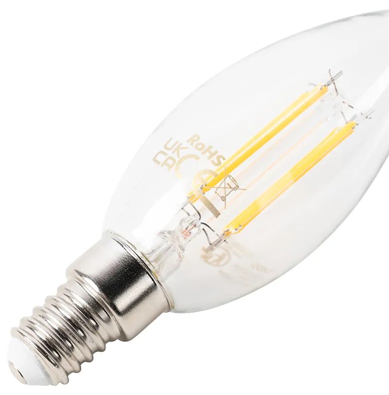 Sada 5 inteligentných LED žiaroviek E14 B35 4,5W 470 lm 2700K