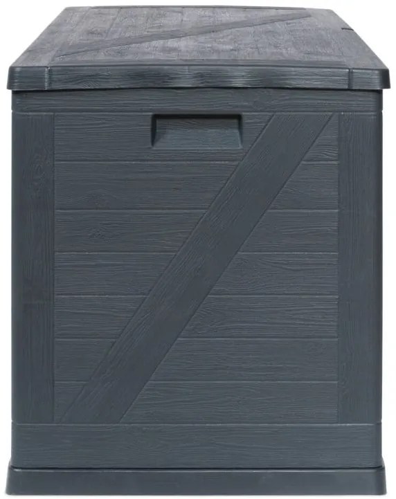 WOOD záhradný plastový úložný box 420 L, grafit