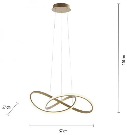 Leuchten Direkt 15402-60 - LED Stmievateľný luster na lanku MARIA LED/25W/230V