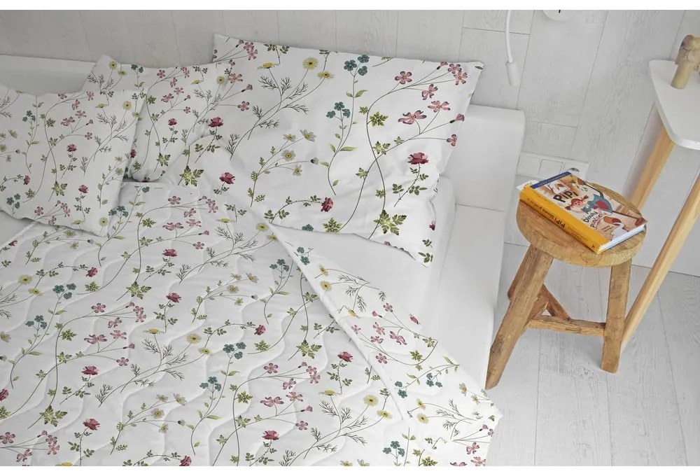 Prešívaná deka a obliečka na vankúš v súprave z bavlneného saténu 140x200 cm – Butter Kings