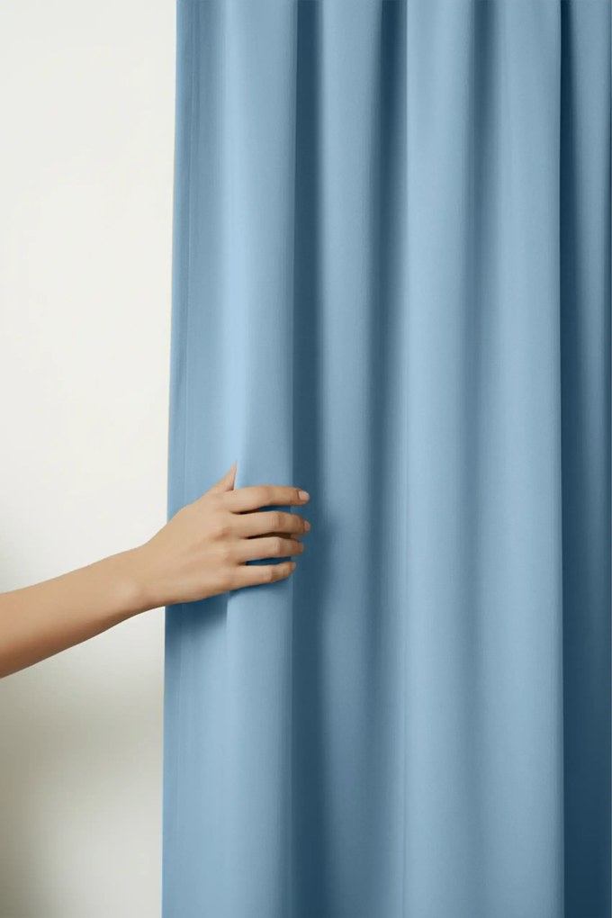 Velúrový záves SOFT VELVET svetlomodrý Rozmer: 140x300 cm