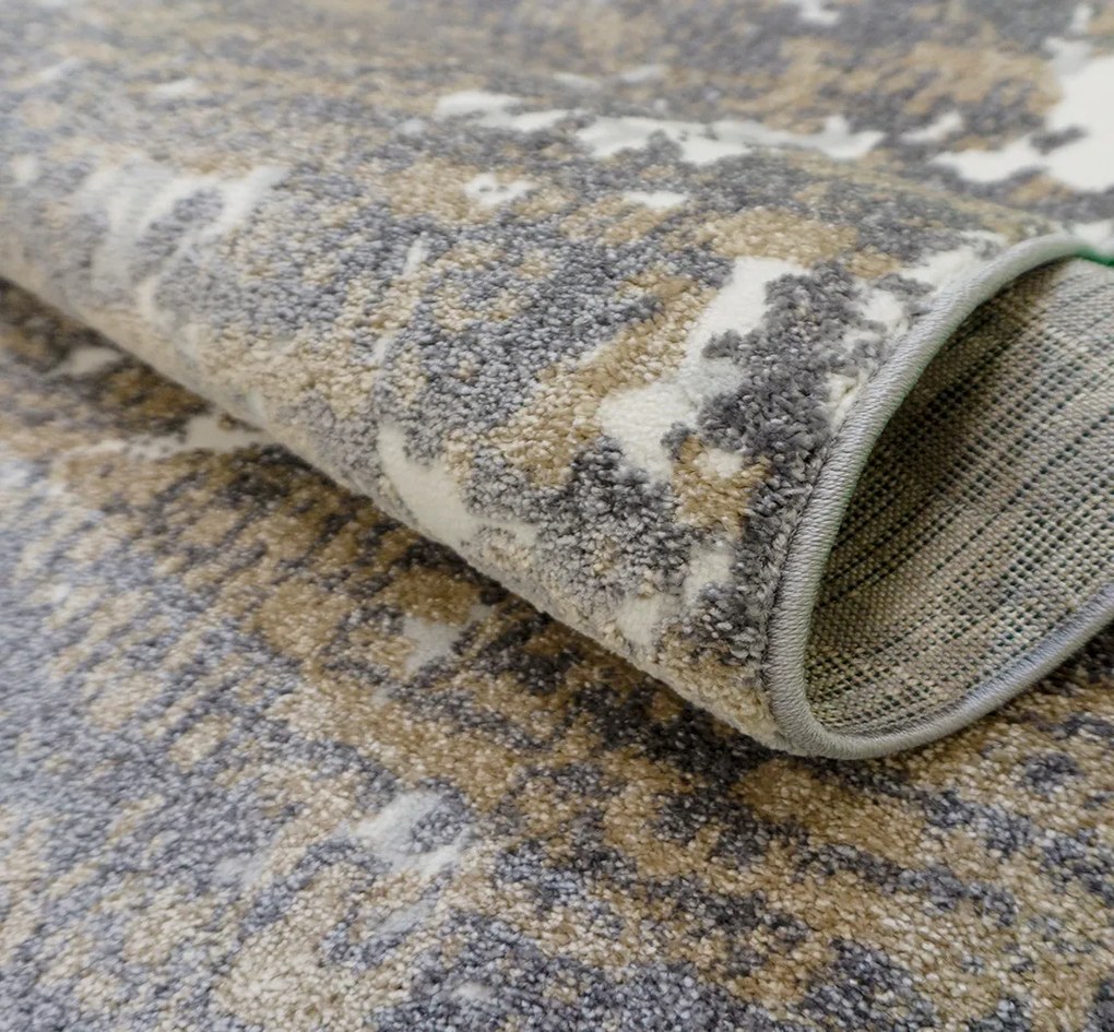 Koberec Siesta 1150 sivý obdĺžnikový s abstraktným vzorom Rozmer: 80x150 cm