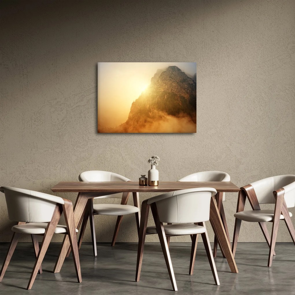 Obraz hory v hmle (70x50 cm)