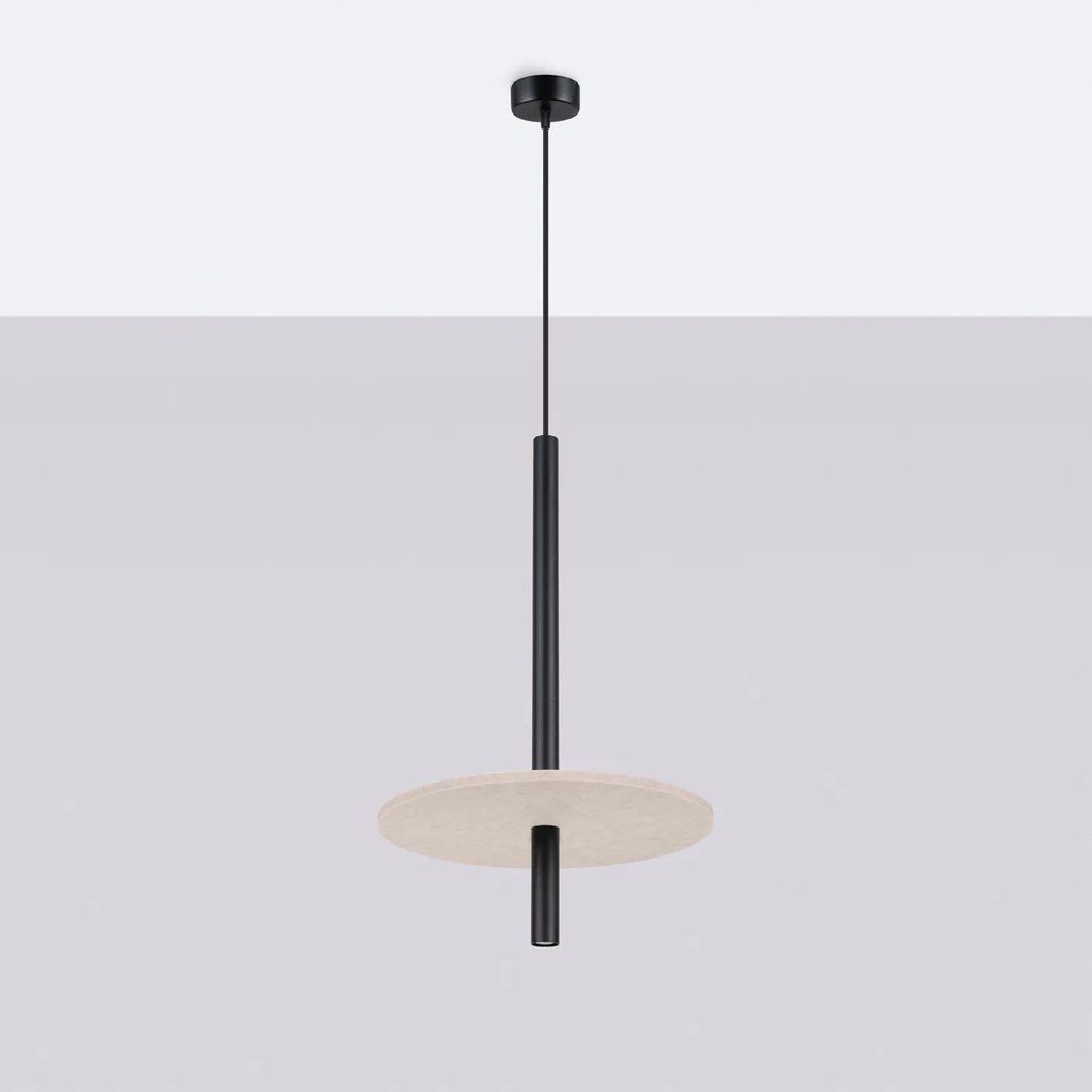 Závesné svietidlo Feltro 1, 1x čierne kovové tienidlo, be