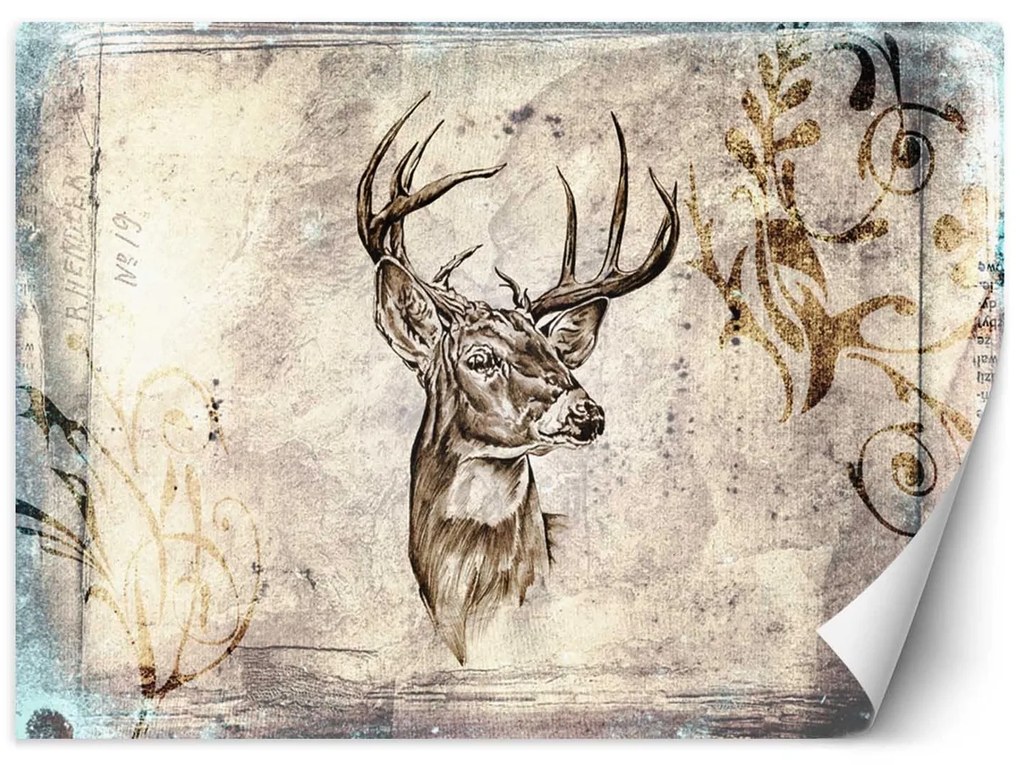 Gario Fototapeta Náčrt jeleňa Materiál: Vliesová, Rozmery: 400 x 280 cm