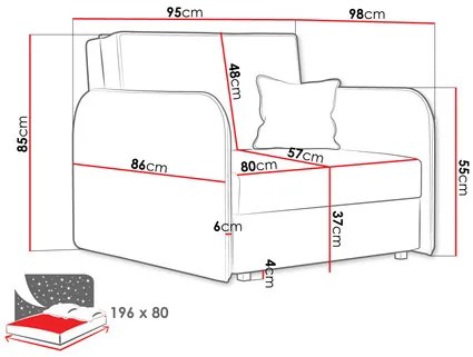 Rozkladacie kreslo Carivia Loft I (Run Again 11) (s úl. priestorom). Vlastná spoľahlivá doprava až k Vám domov. 1121997