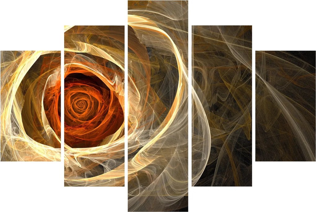 Obraz - Abstraktné ruže v ohnivých farbách (150x105 cm)