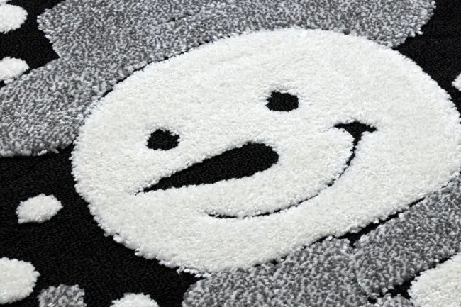 Koberec JOY Snowman čierny / krém