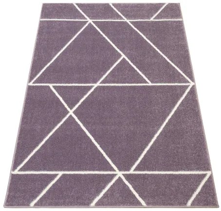 Koberec LIMA C877B fialový / krémový