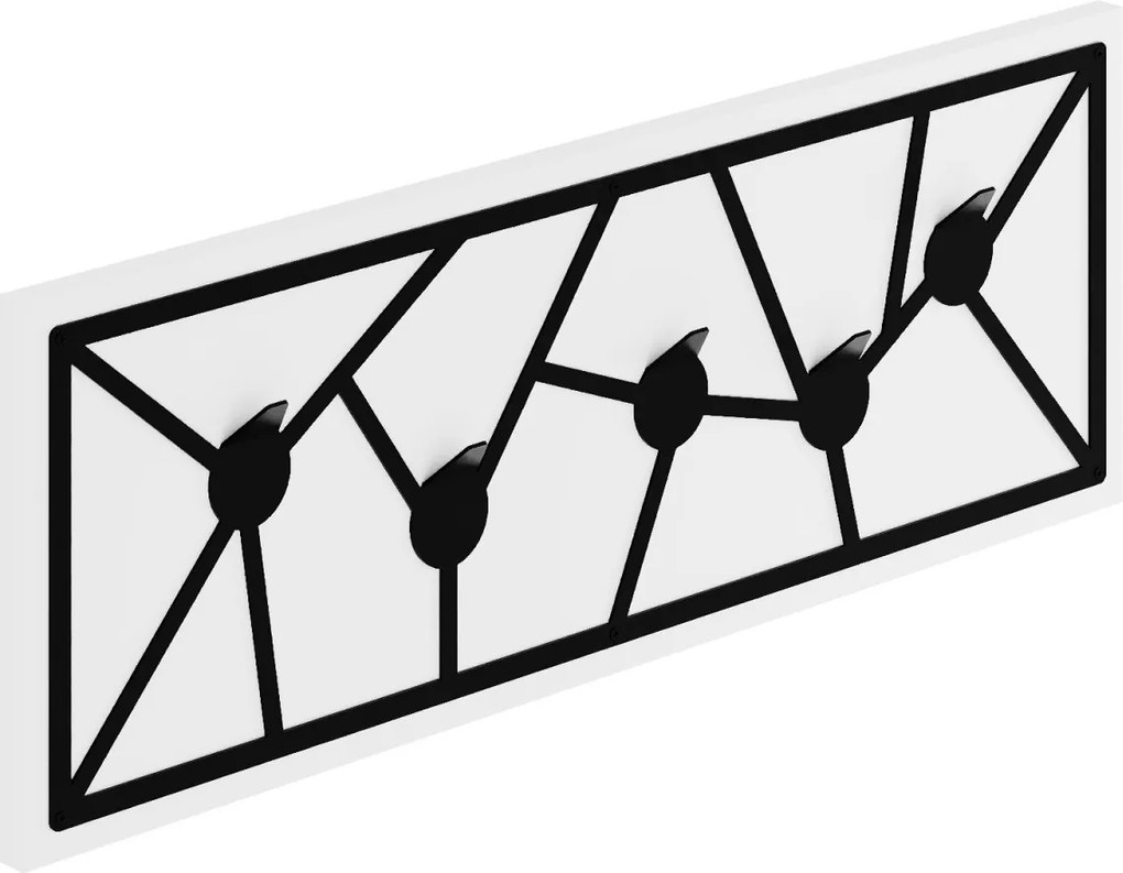 Nástenný vešiak Houseland Trace bielo-čierny