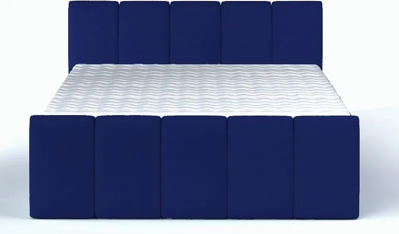 Posteľ boxspring Fresco 180x200 cm, modrá látka