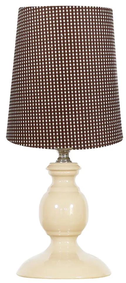 CLX Stolná klasická lampa DESIO, 1xE14, 40W, hnedá