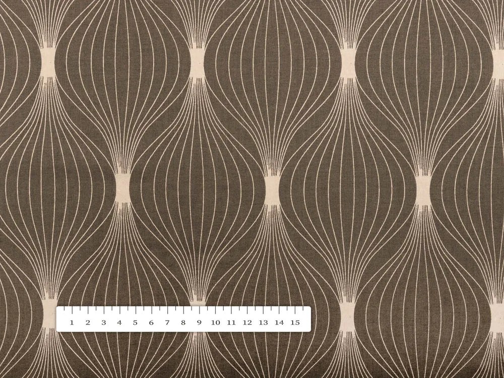 Biante Bavlnený obdĺžnikový obrus Sandra SA-445 Hnedé designové vlnky 100x140 cm