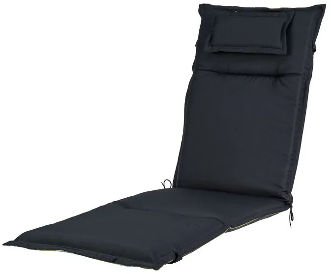 Livarno home Obojstranná podložka na kreslo Toronto, 167 x 50 x 7,5 cm, sivá, 4 kusy  (800006175)