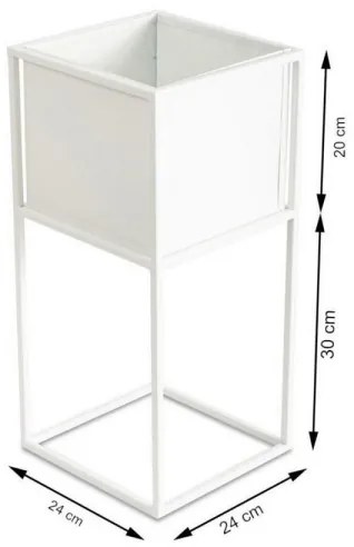 Stojan na kvety 50x24 cm biela