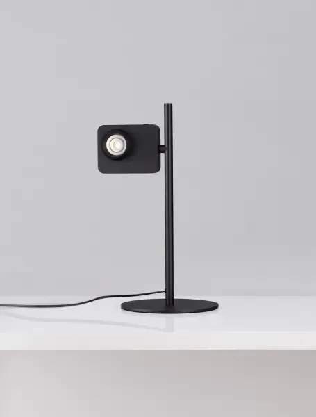 LED stmievateľná bielo-čierna stolná lampa Kedros