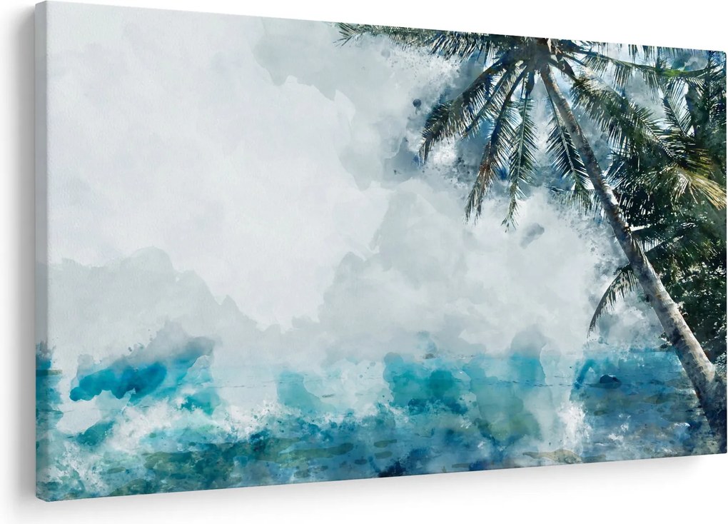 Obraz palmy nad morom (90x60 cm)