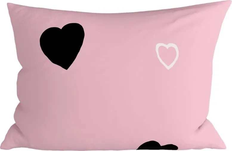 Polybavlnená obliečka na vankúš CORAZON POLY 70x90 cm, ružová