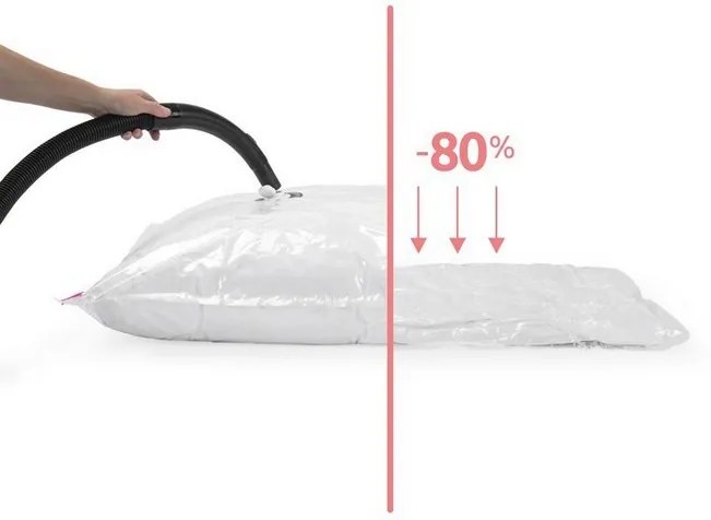 Vákuové úložné vrecká 5 x 70 l, číra