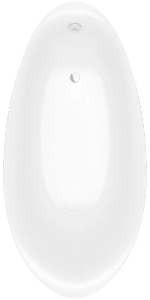 VILLEROY &amp; BOCH Aveo New Generation voľne stojaca vaňa z materiálu Quaryl (bez spoja medzi panelom a vaňou), odtok zboku, s Multiplex Trio, 1900 x 950 x 672 mm, Colour on Demand, Stone White, UBQ194AVE9T1BCV-RW