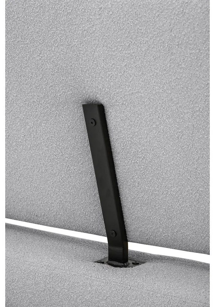 Sivá čalúnená dvojlôžková posteľ s roštom 180x200 cm Odette – Scandic