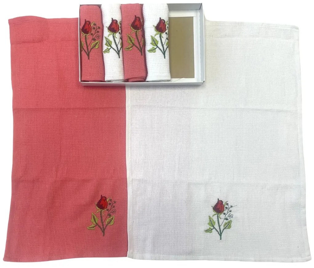 Utierky na riad vaflové Rose 40x60cm 6ks